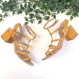 SCHUTZ Rosalia Strappy Block-Heel Sandals 9